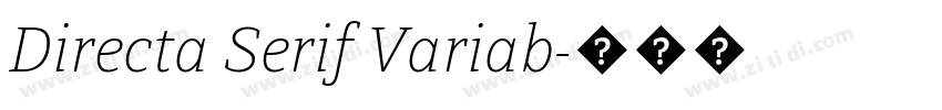 Directa Serif Variab字体转换